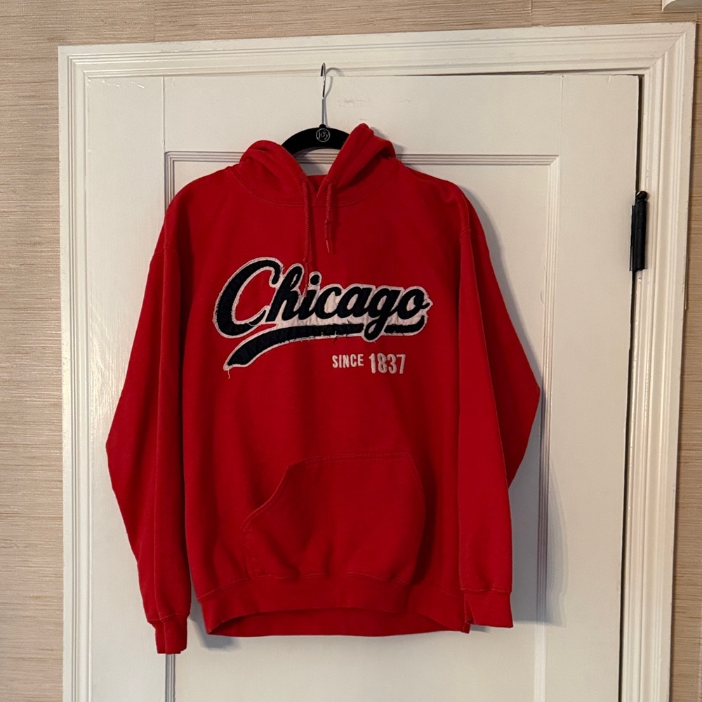 Vintage Chicago Red Hoodie